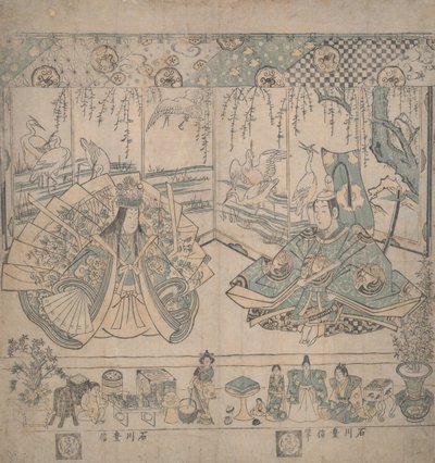 Hina-Puppenpaar von Ishikawa Toyonobu