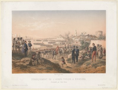 Landung der türkischen Armee in Jewpatorija unter dem Kommando von Omer Pascha, 1855 von Isidore Laurent Deroy