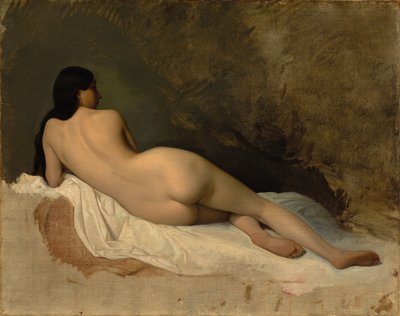 Studie eines liegenden Aktes, um 1841 von Isidore Pils