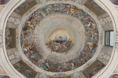Paradies mit ewigem Vater, ca. 1623-34 (Fresko) (Detail) von Isidoro Bianchi