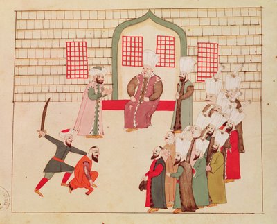 Ms 1671 Ein Wesir beobachtet eine Hinrichtung von Islamic School