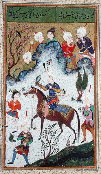 Ms B-284 fol.50b Die Jagd des Königs, aus Divan von Huseyn Bayqara, ca. 1540 von Islamic School