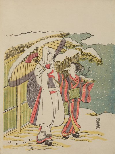 Mädchen im weißen Gewand / Sagi musume von Isoda Koryusai