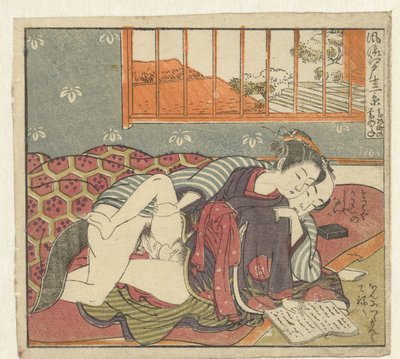 Lesendes Liebespaar von Isoda Koryusai