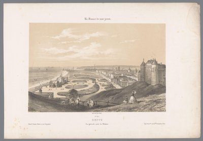Blick auf Dieppe vom Schloss (Hedendaags Frankreich) von Isodore Laurent Deroy