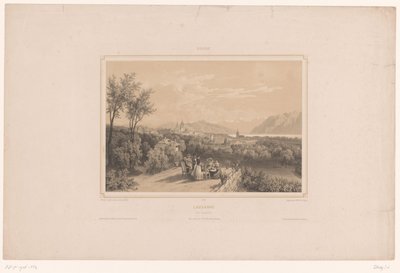Ansicht von Lausanne von Isodore Laurent Deroy