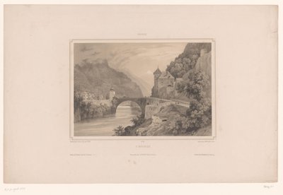 Ansicht von Saint-Maurice in der Schweiz von Isodore Laurent Deroy