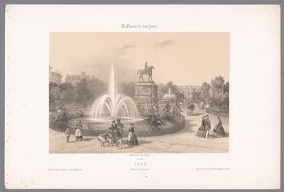 Ansicht des Place Napoléon in Lyon von Isodore Laurent Deroy