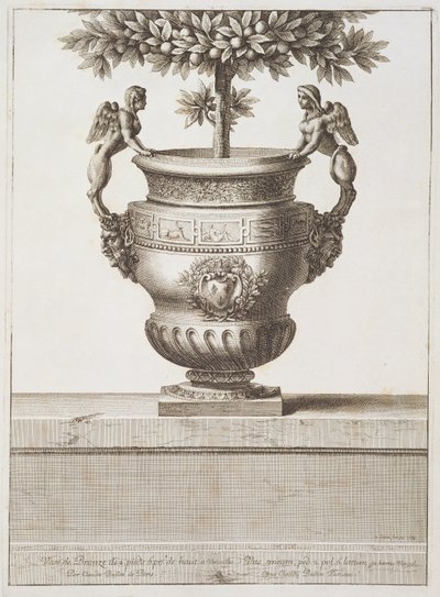 Bronzene Urnen für Zitrusbäume, Illustration aus 