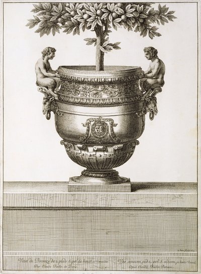 Bronzene Urnen für Zitrusbäume, Illustration aus 