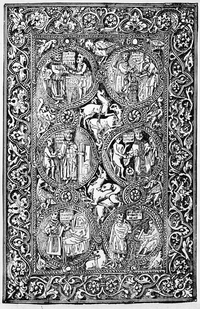 Kopie der Elfenbeinrückseite des Psalters der Königin Melisende, reproduziert in Die Kreuzzüge: die Geschichte des lateinischen Königreichs Jerusalem von T.A. Archer, 1894 von Israeli School