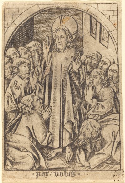 Christus erscheint den Jüngern, ca. 1465 von Israhel van Meckenem