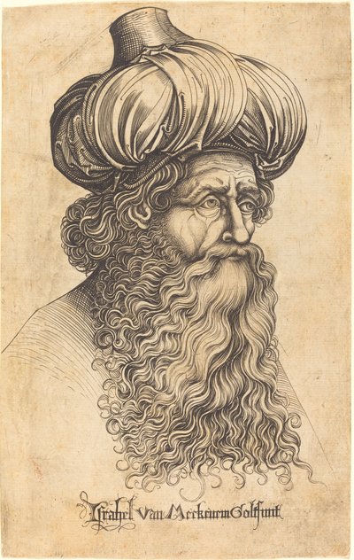 Kopf eines alten Mannes, ca. 1480-1490 von Israhel van Meckenem