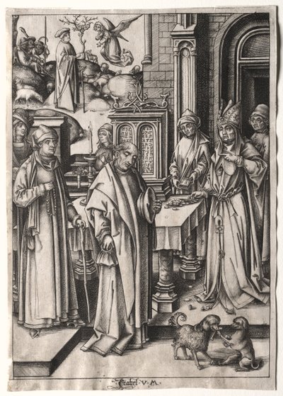 Hohepriester lehnt das Opfer von Joachim ab von Israhel van Meckenem