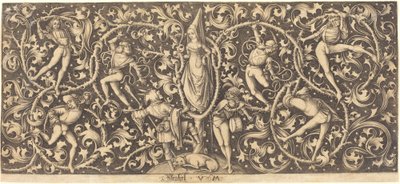 Ornament mit Morris-Tänzern, ca. 1490-1500 von Israhel van Meckenem