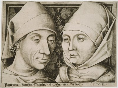 Selbstporträt mit seiner Frau, Ida von Israhel van Meckenem