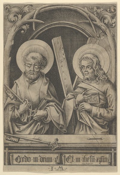 St. Peter und St. Andreas, aus Die Apostel von Israhel van Meckenem