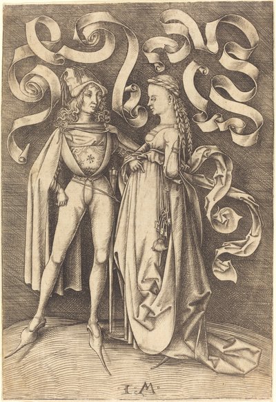 Der Ritter und die Dame von Israhel van Meckenem
