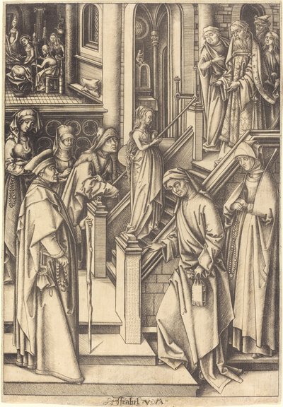 Die Darstellung der Jungfrau, ca. 1490-1500 von Israhel van Meckenem
