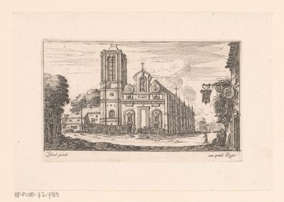 Ansicht der Notre-Dame-des-Vertus von Israël Silvestre