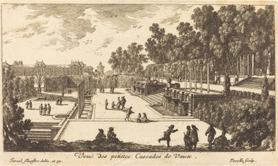 Ansicht der kleinen Kaskaden von Vaux von Israël Silvestre