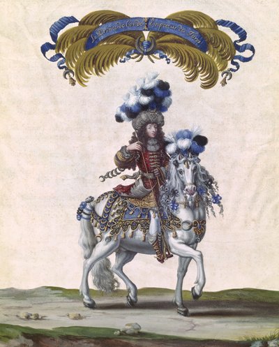 Der Prinz von Condé als Kaiser der Türkei, Teil des Karussells von Ludwig XIV. (1638-1715) vor den Tuilerien, 5. Juni 1662 von Israël Silvestre the Younger