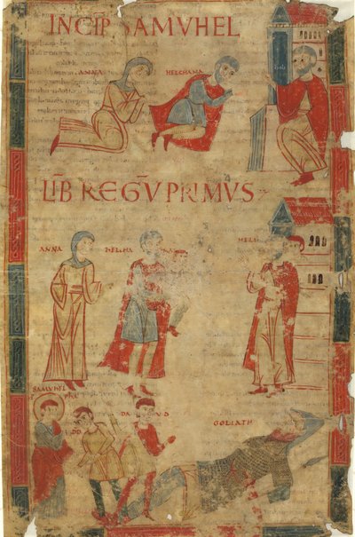 Vier Szenen aus dem ersten Buch Samuel von Italian 11th Century