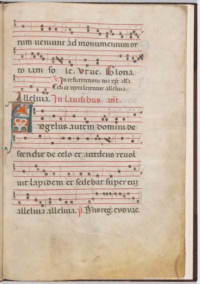 Blatt 3 aus einem Antiphonar-Fragment von Italian 13th Century