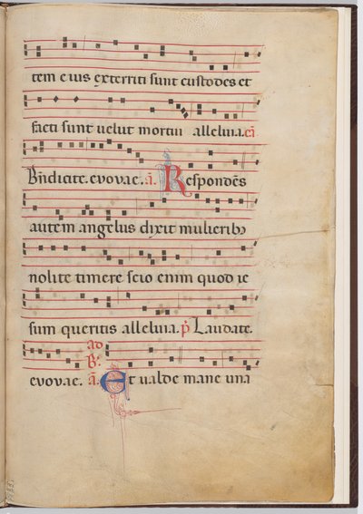Blatt 4 aus einem Antiphonar-Fragment von Italian 13th Century