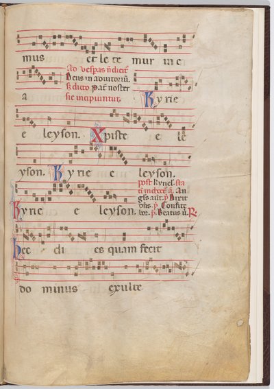 Blatt 5 aus einem Antiphonar-Fragment von Italian 13th Century