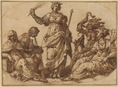 Tugend triumphiert über Laster von Italian 16th Century