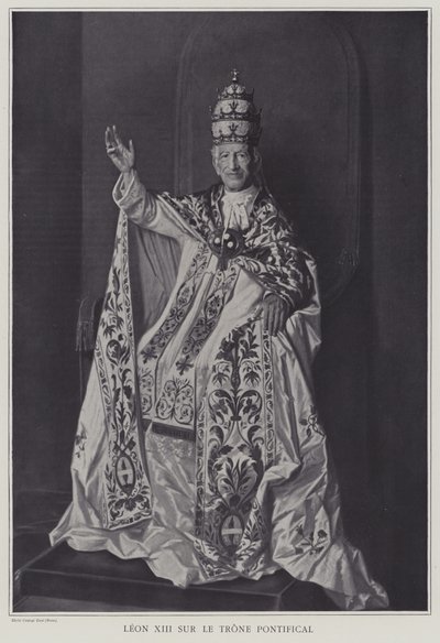 Papst Leo XIII. auf dem Papstthron von Italian Photographer