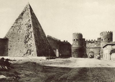 Pyramide des Caius Cestius von Italian Photographer