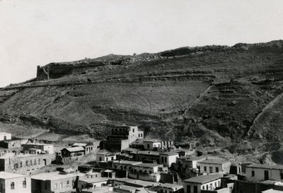 Ansicht der hellenistischen Mauern in der nordöstlichen Ecke der Akropolis, Amman, Jordanien von Italian Photographer