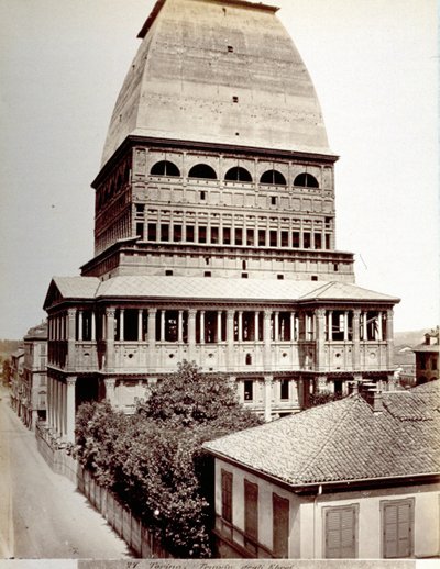 Blick auf die Antonellianische Mole in Turin, ca. 1878 von Italian Photographer
