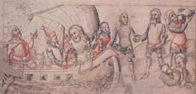 Add 15477 fol.2v Jason bricht zu seiner Reise auf, aus 