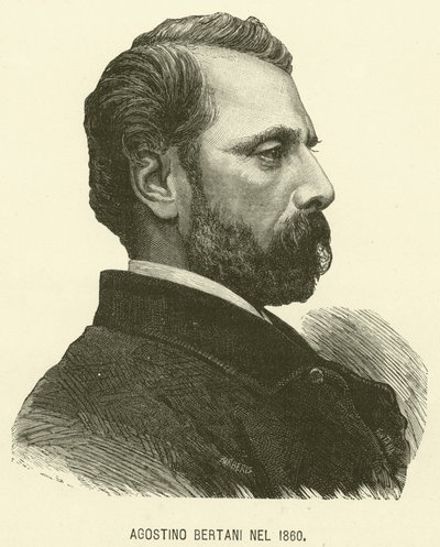 Agostino Bertani im Jahr 1860 (Gravur) von Italian School
