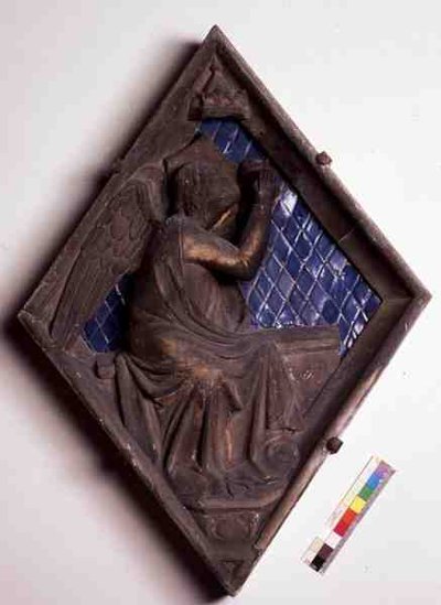 Allegorische Figur, Reliefkachel vom Campanile von Italian School