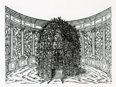 Ein Laubengang, aus Hypnerotomachia Poliphili, zugeschrieben Francesco Colonna, veröffentlicht 1499 von Italian School