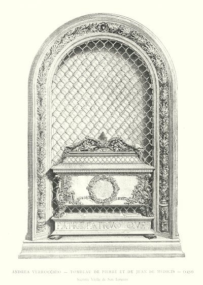 Grab von Pierre und Jean de Medicis, Andrea Verrocchio von Italian School