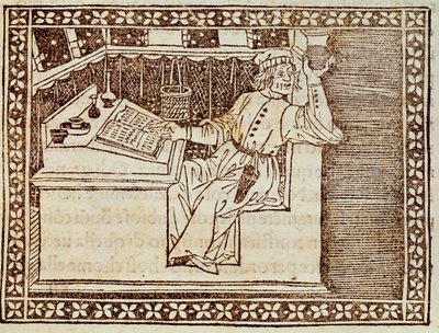 Apothekerpraktiker, Florentiner Gravur aus dem Buch des Schachs von Italian School