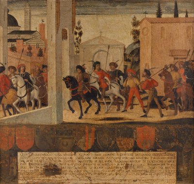Ankunft einer Delegation von Botschaftern in Siena von Italian School