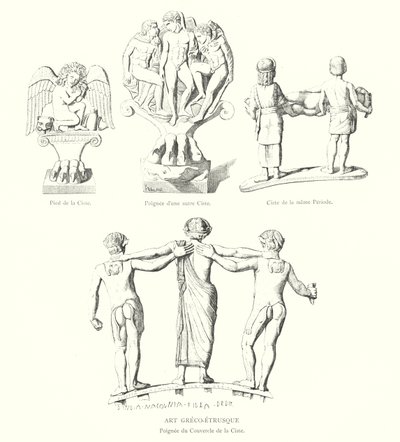 Griechisch-etruskische Kunst (Stich) von Italian School