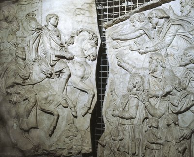 Abguss eines Teils des Reliefs von Trajanssäule, Rom von Italian School