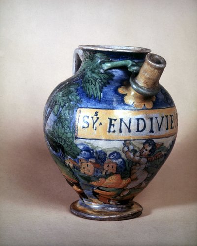 Keramikkrug von Urbin. 16. Jahrhundert. Museo del Castello, Mailand von Italian School