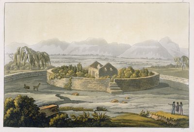 Rundfestung von Cannar, Peru, aus Le Costume Ancien et Moderne, Band II, Tafel 1, von Jules Ferrario, veröffentlicht ca. 1820er-30er Jahre von Italian School