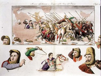 Kopie des Alexandermosaiks aus dem Haus des Fauns, Pompeji, Tafel 10, Klasse 6 aus Teil I von 