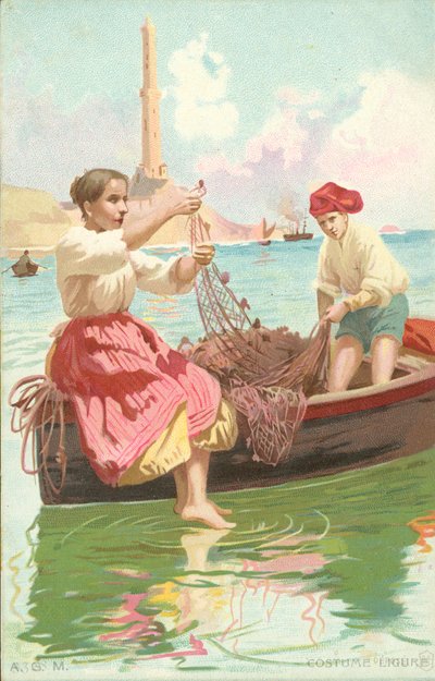 Ligurisches Kostüm von Italian School