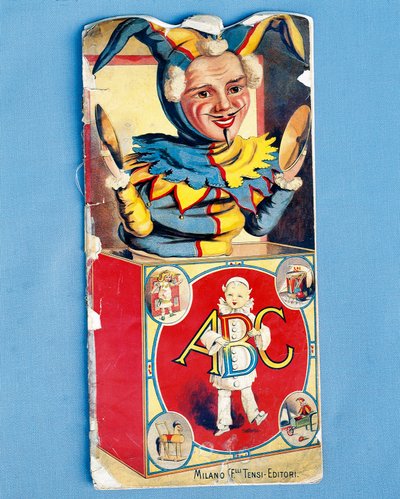 Titelblatt des ABC-Alphabetbuchs, illustriertes Kinderbuch, herausgegeben von Tensi Brüder, Mailand, Italien, 20. Jahrhundert von Italian School