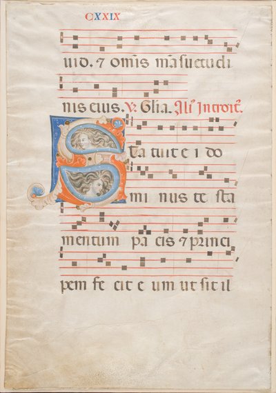 Doppelblatt aus einem Graduale von Italian School